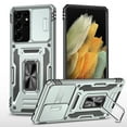 thumbnail image 1 of Mantto Samsung Galaxy S21 Ultra Case, Heavy Duty Rugged Case with Shockproof Kickstand,Slide Holder Back Cover for Samsung Galaxy S21 Ultra 6.8 inch,Gray, 1 of 7