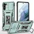 thumbnail image 1 of Mantto for Samsung Galaxy S22 Plus Magnetic Slim Case,Slide Camera Protection Slip Guard Grids Pattern Hybrid Bumper Shockproof Kickstand Cover.For Samsung Galaxy S22 Plus,Darkgreen, 1 of 7
