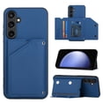 thumbnail image 1 of Mantto for Samsung Galaxy S23 FE Wallet Case, Double Magnetic Clasp Back Flip Kickstand with RFID Blocking Credit Card Holder Folio Durable Leather Phone Cases for Women Men Girls,Blue, 1 of 8