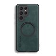 thumbnail image 1 of Mantto for Samsung Galaxy S23 Ultra Case Compatible with MagSafe Charging, Vegan PU Leather Slim Classic Luxury Elegant Thin Drop Protection Protective Cover for Samsung Galaxy S23 Ultra, Green, 1 of 10
