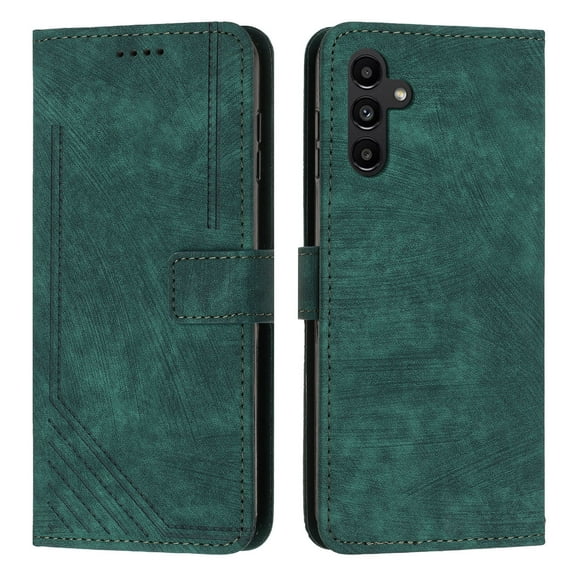 Mantto for Samsung Galaxy S24 FE Wallet Case for Women Men,Durable PU Leather Shockproof Magnetic Clasp Folio Credit Card Slots Flip Kickstand Slim Phone Case with Wrist Strap,Green