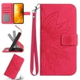 thumbnail image 1 of Mantto for Samsung Galaxy S24 FE Wallet Case with Wrist Strap,Stylish Sunflower Embossed PU Leather Shockproof Protective Magnetic Flip Stand Card Slots Protective Phone Cover,Rose, 1 of 10