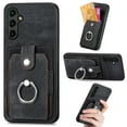 thumbnail image 1 of Mantto for Samsung Galaxy S24 Plus Back Wallet Case,with Elastic Card Holder,Shockproof PU Leather 360° Rotation Ring Kickstand Support Magnetic Car Mount Phone Case for Women Men,Black, 1 of 10
