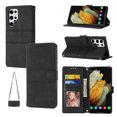 thumbnail image 1 of Mantto for Samsung Galaxy S24 Ultra Wallet Case, PU Leather with Long Crossbody Strap Card Slots Soft TPU Inner Shockproof Protective Flip Cover Phone Case for Samsung Galaxy S24 Ultra,Black, 1 of 11