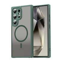 Mantto for Samsung Galaxy S25 Ultra Case [Compatible with MagSafe] [Military-Grade Drop Protection] [Anti-Fingerprint] [Anti-Scratch] Slim Silky-Soft Touch Translucent Matte Sleeve Case,Green