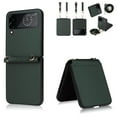 thumbnail image 1 of Mantto for Samsung Galaxy Z Flip 3 5G Phone Case 6.7" (2021) Crossbody Neck Cover with Detachable Adjustable Long Shoulder Strap Lanyard PU Leather TPU Lightweight Thin Women Girl Men Cover, Darkgreen, 1 of 9