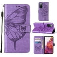thumbnail image 1 of Mantto Samsung S20 FE Case, Magnetic Folio Butterfly Patterned Wallet Case, PU Leather with Wrist Strap Credit Card Holder Slots Kickstand Protective Cover For Samsung Galaxy S20 FE, Lightpurple, 1 of 9