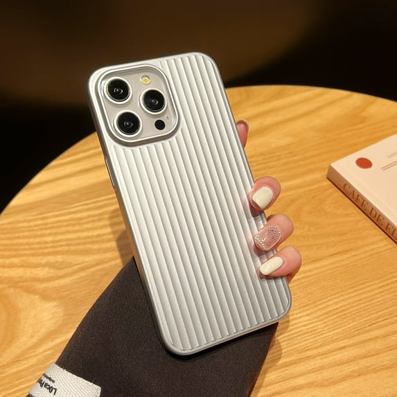 Mantto Slim Case for iPhone 15, Rugged Hard PC Shockproof Military Grade Protection Case, Non-Slip Lightweight Ultra Thin Phone Case Cover for iPhone 15, Silver