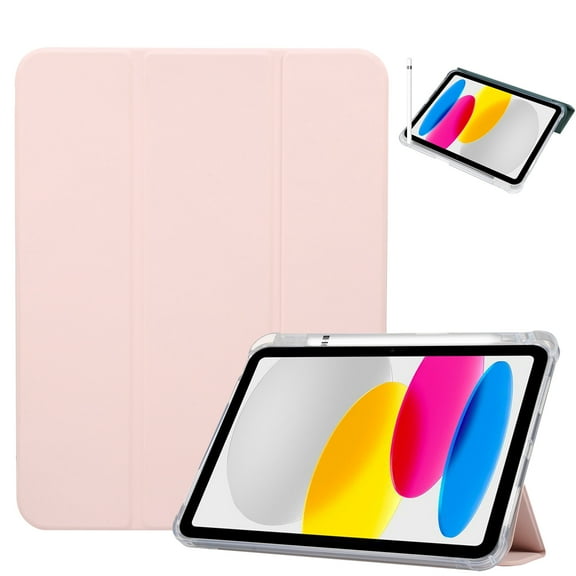 Mantto Smart Case for iPad 10.9-inch 2022, Soft TPU Frosted Back Cover Slim Shell Protective Case with Stand Auto Sleep/Wake Case for Apple iPad 10th Generation 10.9" 2022, Pink