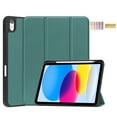 thumbnail image 1 of Mantto Smart Case for iPad 10.9-inch 2022, Soft TPU Frosted Back Cover Slim Shell Protective Case with Stand Auto Sleep/Wake Case for Apple iPad 10th Generation 10.9" 2022, Green, 1 of 7