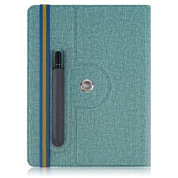 Mantto Universal Case for 9 - 11 inch Tablet, 360 Rotating Tablet Case, PU Leather Folio Flip Protective Cover, Multi-angle Stand,Green