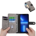 thumbnail image 1 of Mantto Wallet Case Compatible with Google Pixel 7, Premium PU Leather Zipper Folio Wallet RFID Blocking with Wrist Strap Magnetic Closure Built-in Kickstand Protective Case - Black, 1 of 9