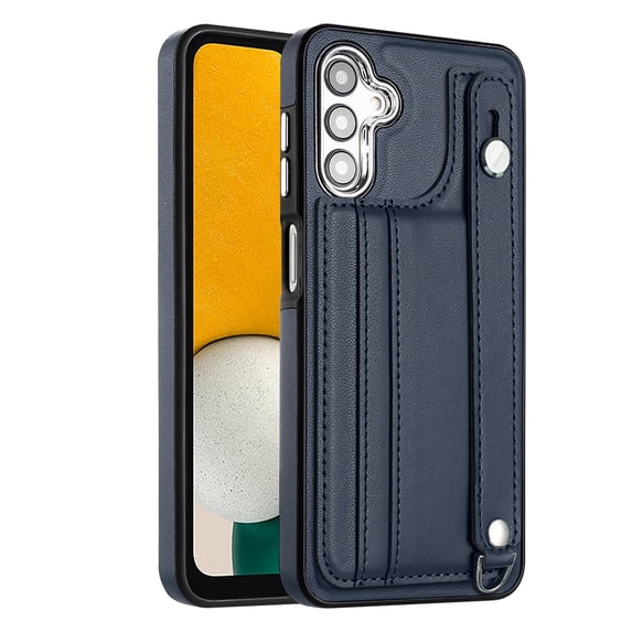 Mantto Wallet Case Compatible with Samsung Galaxy A15, for Women Men, with Card Holder Slots, Shockproof Premium PU Leather Wristband Kickstand Back Phone Case for Samsung Galaxy A15,Blue