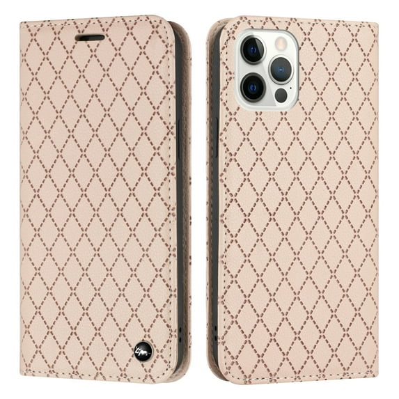 Mantto Wallet Case Compatible for iPhone 12,iPhone 12 Pro,Shockproof Magnetic Closure Flip RFID Blocking Card Pocket Kickstand PU Leather Phone Cover,Pink
