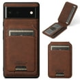 thumbnail image 1 of Mantto Wallet Case for Google Pixel 6 Pro Detachable Card Slots Flip Kickstand Purse Cover, Magnetic Case Compatible with MagSafe, Shockproof PU Leather Slim Case for Google Pixel 6 Pro, Brown, 1 of 10