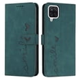 thumbnail image 1 of Mantto Wallet Case For Samsung A42 Case 5G, Magnetic Closure Heart Patterned Embossed PU Leather Kickstand Credit Card Holder Slots Wrist Strap Flip Folio Cover for Samsung Galaxy A42 5G, Green, 1 of 10