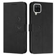 thumbnail image 1 of Mantto Wallet Case For Samsung A42 Case 5G, Magnetic Closure Heart Patterned Embossed PU Leather Kickstand Credit Card Holder Slots Wrist Strap Flip Folio Cover for Samsung Galaxy A42 5G, Black, 1 of 10