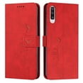 thumbnail image 1 of Mantto Wallet Case For Samsung A50 / A50s, Magnetic Closure Heart Patterned Embossed PU Leather Kickstand Credit Card Holder Slots Wrist Strap Flip Folio Cover for Samsung Galaxy A50 / A50s, Red, 1 of 8