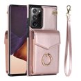 thumbnail image 1 of Mantto Wallet Case for Samsung Galaxy Note 20 Ultra, Card Slots Bag Magnetic Finger Ring Holder Kickstand Case with PU Leather Shockproof RFID Blocking Wrist Strap Handbag Cover,Rosegold, 1 of 9