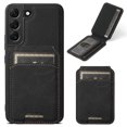 thumbnail image 1 of Mantto Wallet Case for Samsung Galaxy S22 Detachable Card Slots Flip Kickstand Purse Cover, Magnetic Case Compatible with MagSafe, Shockproof PU Leather Slim Case for Galaxy S22, Black, 1 of 10