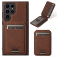 thumbnail image 1 of Mantto Wallet Case for Samsung Galaxy S22 Ultra Detachable Card Slots Flip Kickstand Purse Cover, Magnetic Case Compatible with MagSafe, Shockproof PU Leather Slim Case for Galaxy S22 Ultra, Brown, 1 of 10