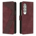 thumbnail image 1 of Mantto Wallet Case For Samsung Galaxy Z Fold 3,Luxury Leather Magnetic Flip Card Slots Stand 360 Protection Shockproof Soft TPU Cover with Detachable Wrist Strap.For Samsung Galaxy Z Fold 3,Winered, 1 of 5