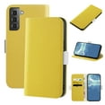 thumbnail image 1 of Mantto Wallet Case for Samsung Galaxy S21 FE 5G 6.4 inch,Premium PU Leather Slim Fit Magnetic Flip Kickstand Card Slots Protective Case,Yellow, 1 of 10