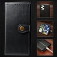 thumbnail image 1 of Mantto Wallet Case for iPhone 11 with Card Holder Slots, Folio Premium PU Leather Magnetic Flip Cover with Kickstand, Shockproof TPU Interior Case Compatible with Apple iPhone 11 6.1 inch, Black, 1 of 9