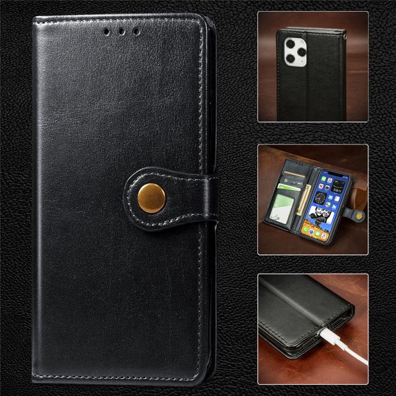 Mantto Wallet Case for iPhone 11 with Card Holder Slots, Folio Premium PU Leather Magnetic Flip Cover with Kickstand, Shockproof TPU Interior Case Compatible with Apple iPhone 11 6.1 inch, Black