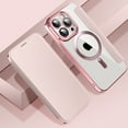 thumbnail image 1 of Mantto Wallet Case for iPhone 14 Pro,Compatible with Magsafe Charging,Luxury PU Leather Plating Shockproof Magnetic Flip RFID Blocking Card Slots Phone Case with Anti-scratch Lens Film,Pink, 1 of 7