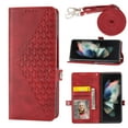 thumbnail image 1 of Mantto Wallet Phone Case for Samsung Galaxy Z Fold 5,for Women Men, Crossbody Premium PU Leather Magnetic Clasp Flip Cover Credit Card Slots Kickstand Protective Case with Shoulder Strap,Red, 1 of 9