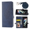 thumbnail image 1 of Mantto Wallet Phone Case for Samsung Galaxy Z Fold 5,for Women Men, Crossbody Premium PU Leather Magnetic Clasp Flip Cover Credit Card Slots Kickstand Protective Case with Shoulder Strap,Blue, 1 of 9