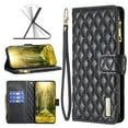 thumbnail image 1 of Mantto Zipper Wallet case for Samsung Galaxy A23, Argyle Pattern PU Leather Wallet case with Handstrap Kickstand Card Slots Magnetic Closure Shockproof Case for Samsung Galaxy A23,Black, 1 of 6