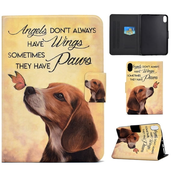 Mantto iPad 10th Generation Case 10.9", Cute Patterned Slim Multi-Angle Viewing Folio Magnetic Stand Wallet Card Slot with Auto Sleep Wake Smart Cover for 10.9” iPad 10th Gen 2022, Dog