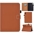 thumbnail image 1 of Mantto iPad 10th Generation Case 10.9 Inch, Fabric Art Slim Multi-Angle Viewing Folio Magnetic Stand Wallet Card Slot with Auto Sleep Wake Smart Cover for 10.9” iPad 10th Gen 2022 Release, Brown, 1 of 9