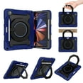 thumbnail image 1 of Mantto for iPad Pro 12.9 5th Gen 2021/iPad Pro 12.9 4th Gen 2020/iPad Pro 12.9 3rd Gen 2019, Protective Rugged Heavy Duty Kids Friendly Silicone Rubber Case with Folding Stand/Handle, Dark Blue, 1 of 6