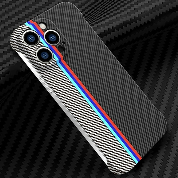 Mantto for iPhone 11 6.1 inch Slim Borderless Case,Shockproof Lightweight Fashion Carbon Fiber Pattern No Frame Ultra Thin Anti-Scratch PC Frameless Phone Case for iPhone 11,D