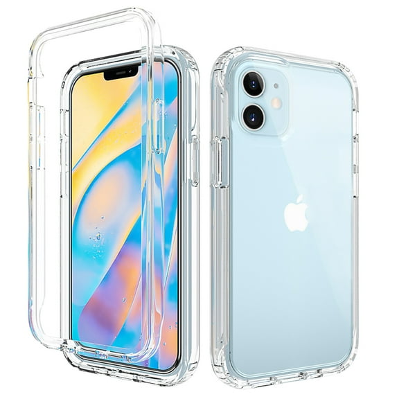Mantto iPhone 11 Case, Clear Full Body Protective Gradient Bumper Heavy Duty Shockproof Rugged Protection Case Soft TPU Bumper [6.1 inch] Phone Case for Apple iPhone 11 - Clear