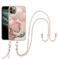 thumbnail image 1 of Mantto for iPhone 11 Pro Max Case, with Lanyard Adjustable Strap, Marble Pattern Soft TPU Bumper Hard PC Back Shockproof Protective Glossy Stylish Durable Phone Case for Women Girls,Rosegold, 1 of 7