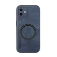 thumbnail image 1 of Mantto for iPhone 12 Case Compatible with MagSafe Charging, Vegan PU Leather Slim Classic Luxury Elegant Thin Drop Protection Protective Cover for iPhone 12, Blue, 1 of 9