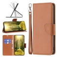 thumbnail image 1 of Mantto For iPhone 12 Mini Wallet Case with [RFID Blocking] Card Holder Kickstand Magnetic Wrist Strap, Premium Leather Flip Case Wallet TPU inner Shell For iPhone 12 Mini - 5.4", Brown, 1 of 8