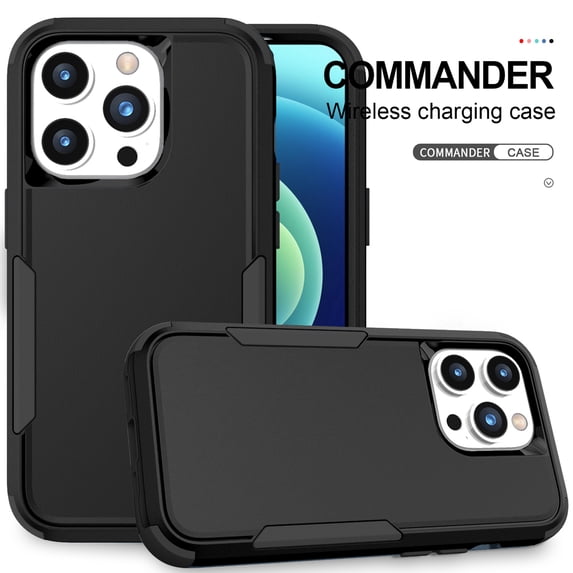 Mantto for iPhone 12 Pro / 12 6.1" Case, Heavy Duty Shockproof Drop Protective Hybrid 3 Layer Full Body Rugged Military Grade Protection Hard PC Phone Cover For iPhone 12 Pro / 12 6.1", Black
