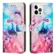 thumbnail image 1 of Mantto For iPhone 12 Pro Max 6.7 inch Case,Luxury Painted Marble Magnetic PU Leather Flip Folio Wallet Holder Shockproof Rugged Cover with Wrist Strap.For iPhone 12 Pro Max,Pink, 1 of 10