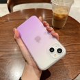 thumbnail image 1 of Mantto for iPhone 13 6.1" Case Clear Cute Gradient Frosted Phone Case Slim Anti Scratch Flexible TPU Cover Shockproof Protective Case for Apple iPhone 13 6.1 Inch, Purple, 1 of 8