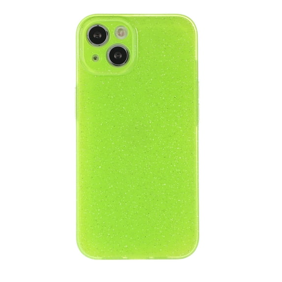 Mantto for iPhone 13 6.1 Inch Sweet Cute Blingbling Case for Girls Women Ladies, Ice Crystal Jelly Glitter Shining Soft TPU Shockproof Cover Case for iPhone 13, Green