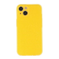 Mantto for iPhone 13 6.1 Inch Sweet Cute Blingbling Case for Girls Women Ladies, Ice Crystal Jelly Glitter Shining Soft TPU Shockproof Cover Case for iPhone 13, Yellow