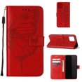 thumbnail image 1 of Mantto iPhone 13 Case, Magnetic Folio Butterfly Patterned Wallet Case, PU Leather with Wrist Strap Credit Card Holder Slots Kickstand Protective Cover For iPhone 13, Red, 1 of 10