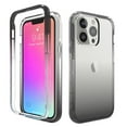 thumbnail image 1 of Mantto iPhone 13 Pro Case, 360 Full Body Cover Clear Bumper Protection Case - Shock Proof edges Slim Hybrid Back Silicone Rubber TPU Bumper Gradient Phone Case for iPhone 13 Pro - Black, 1 of 6
