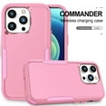 thumbnail image 1 of Mantto for iPhone 13 Pro Case, Heavy Duty Shockproof Drop Protective Hybrid 3 Layer Full Body Rugged Military Grade Protection Hard PC Phone Cover For iPhone 13 Pro, Pink, 1 of 6