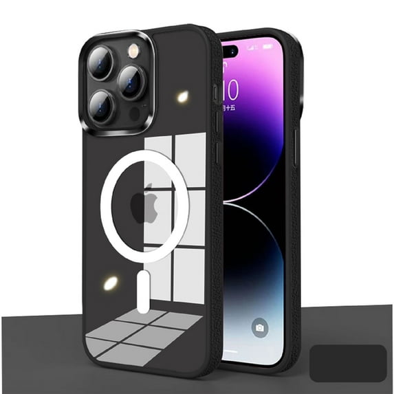 Mantto for iPhone 13 Pro Magnetic Case, Compatible with MagSafe Wireless Charging, Slim Lightweight High-Transparency Clear PC+TPU Shockproof Non-Yellowing Cover for iPhone 13 Pro,Black